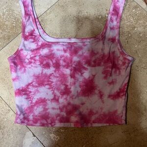 tie dye pink crop top